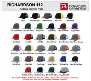 Richardson 112 Custom Leatherette Patch Hats
