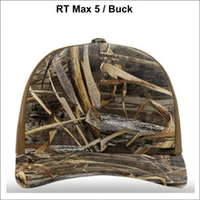 Load image into Gallery viewer, Richardson 112 Camo Truckers Hat with Customized Embroidered Logo
