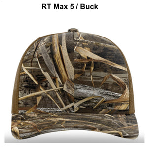 Richardson 112 Camo Truckers Hat with Customized Embroidered Logo