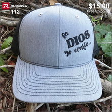 Load image into Gallery viewer, Richardson 112 Embroidered Hats / In God I Trust - En Dios Yo Confio
