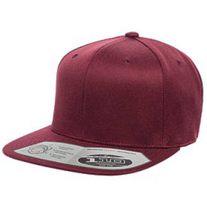 Flexfit 110F Wool Blend / Flat Bill / Snap Back with Custom Embroidered Logo or Text.