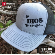 Load image into Gallery viewer, Richardson 112 Embroidered Hats / In God I Trust - En Dios Yo Confio
