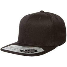 Load image into Gallery viewer, Flexfit 110F Wool Blend / Flat Bill / Snap Back with Custom Embroidered Logo or Text.
