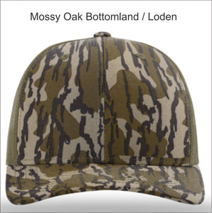 Richardson Sports 112P Camo Hats / Custom embroidered with your design.