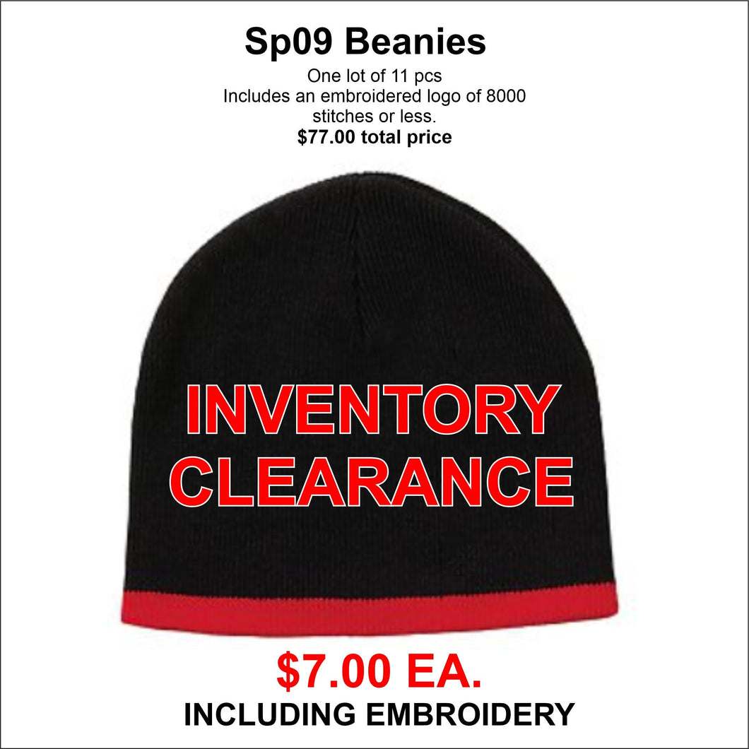 Inventory Clearance Sale / SP08 Sportsman Beanie with Custom Embroidered Logo